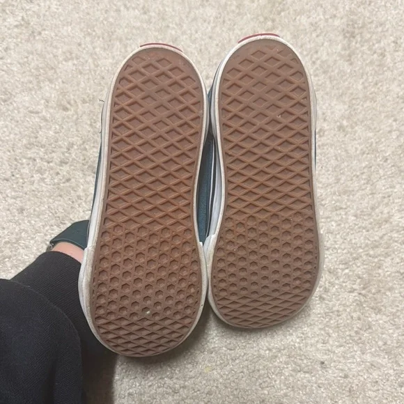 Vans Blue Sneakers with Velcro Straps and Signature Stripe - Picture 6 of 7